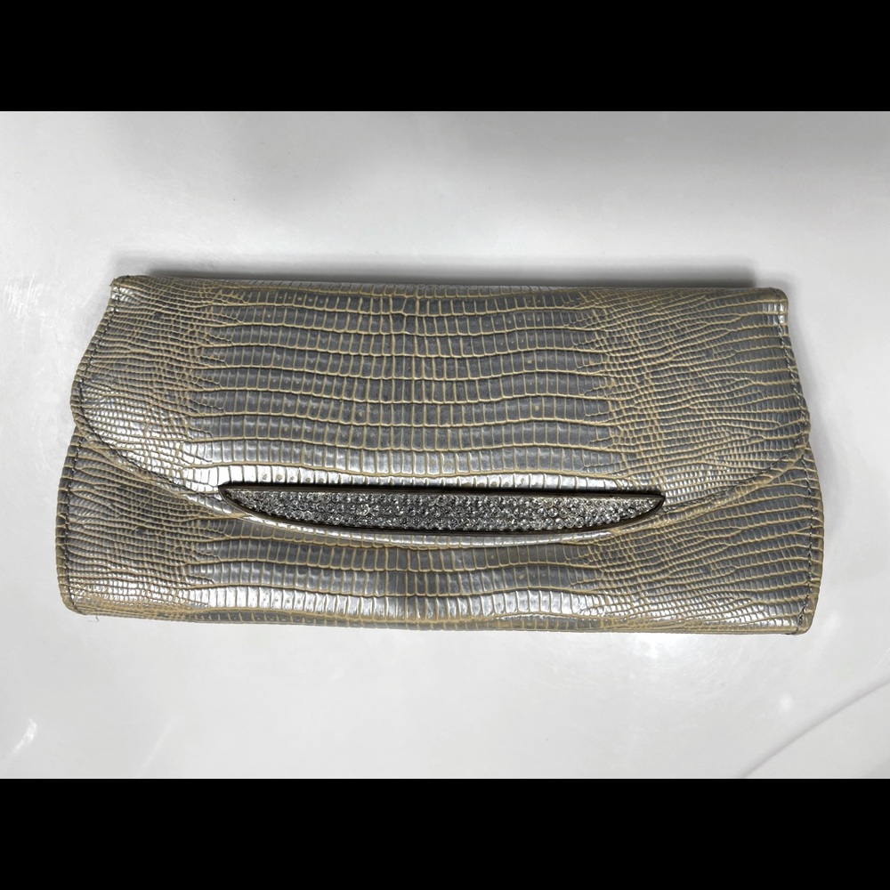 Judith Leiber champagne clutch
